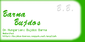 barna bujdos business card